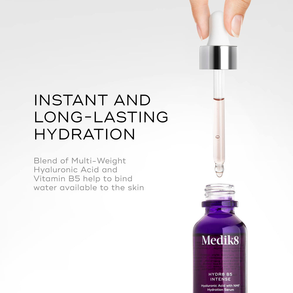Medik8 Hydr8 B5 with saskatoon berry visual highlighting antioxidant ingredient benefit