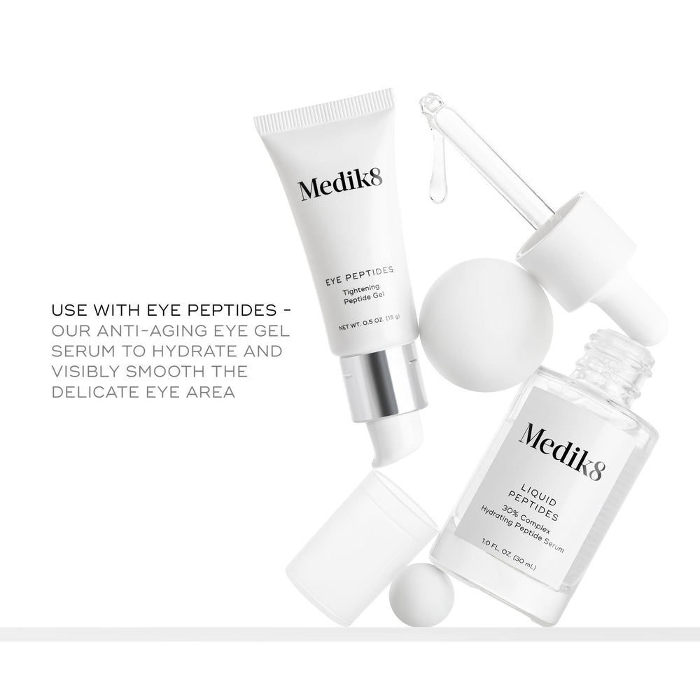 Medik8 Liquid Peptides label and ingredients view showing peptide concentration information