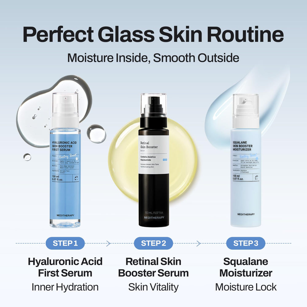 MEDITHERAPY thicker nighttime layer on skin showing extra moisturizing option