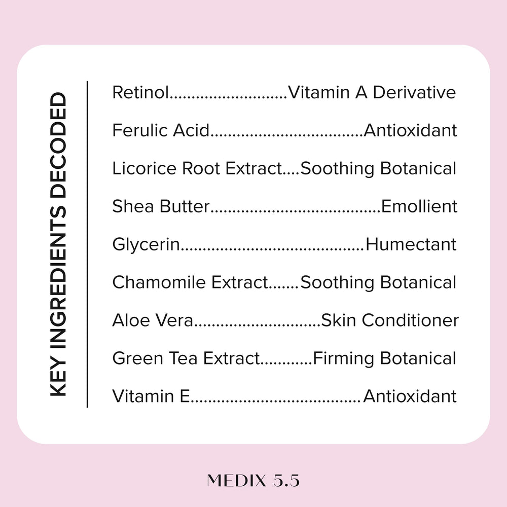 medix 5.5 applied to neck and décolletage demonstrating firmer-looking smoothing effect