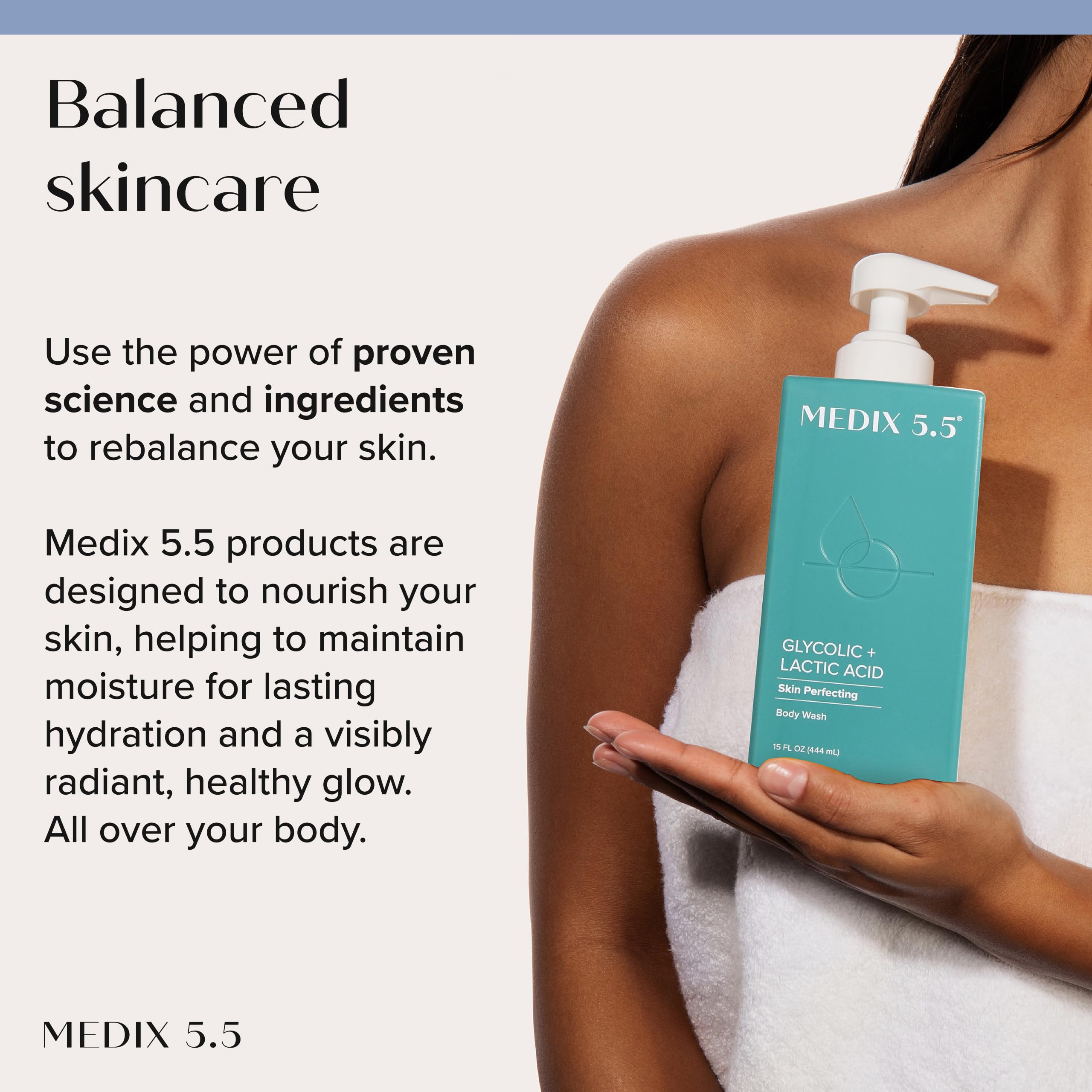 Medix 5.5 before and after skin comparison showing reduced bumps