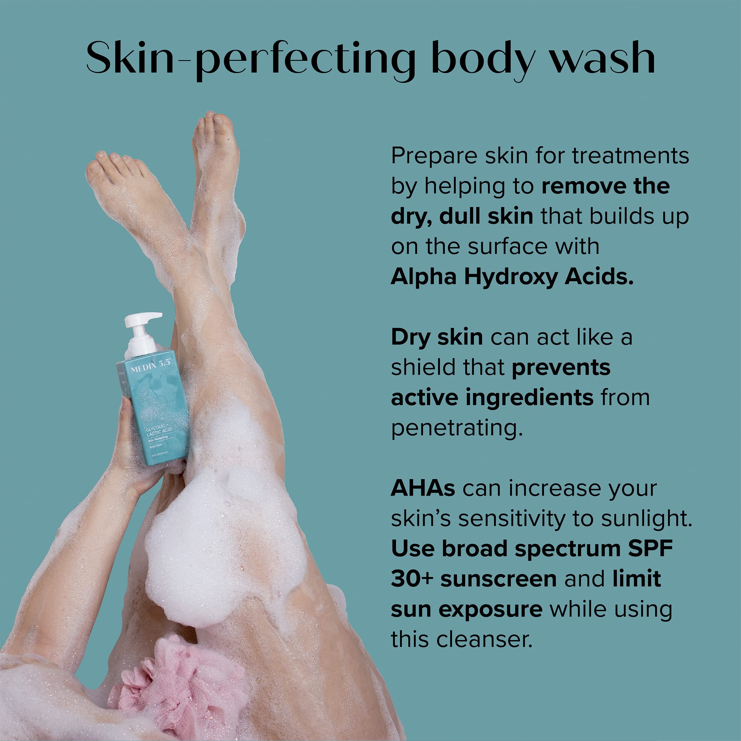 Medix 5.5 in-shower use demonstrating body cleansing benefit