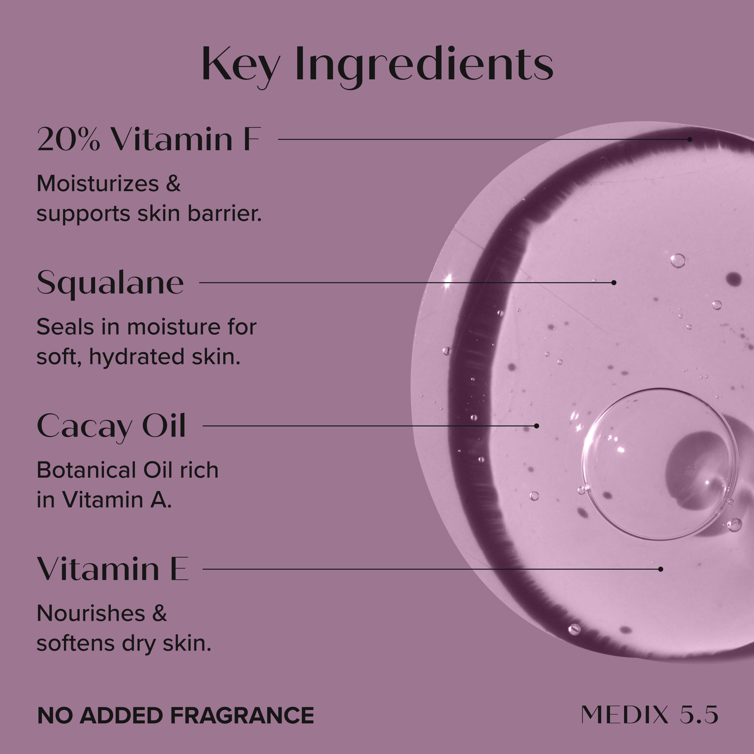 Medix 5.5 ingredient label closeup highlighting active formulations