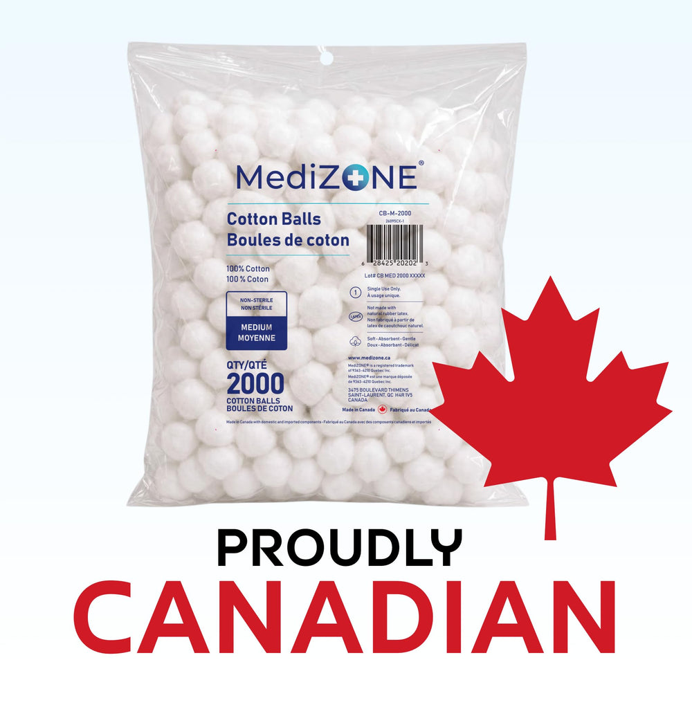 MediZONE cotton in hand demonstrating size and easy handling benefit