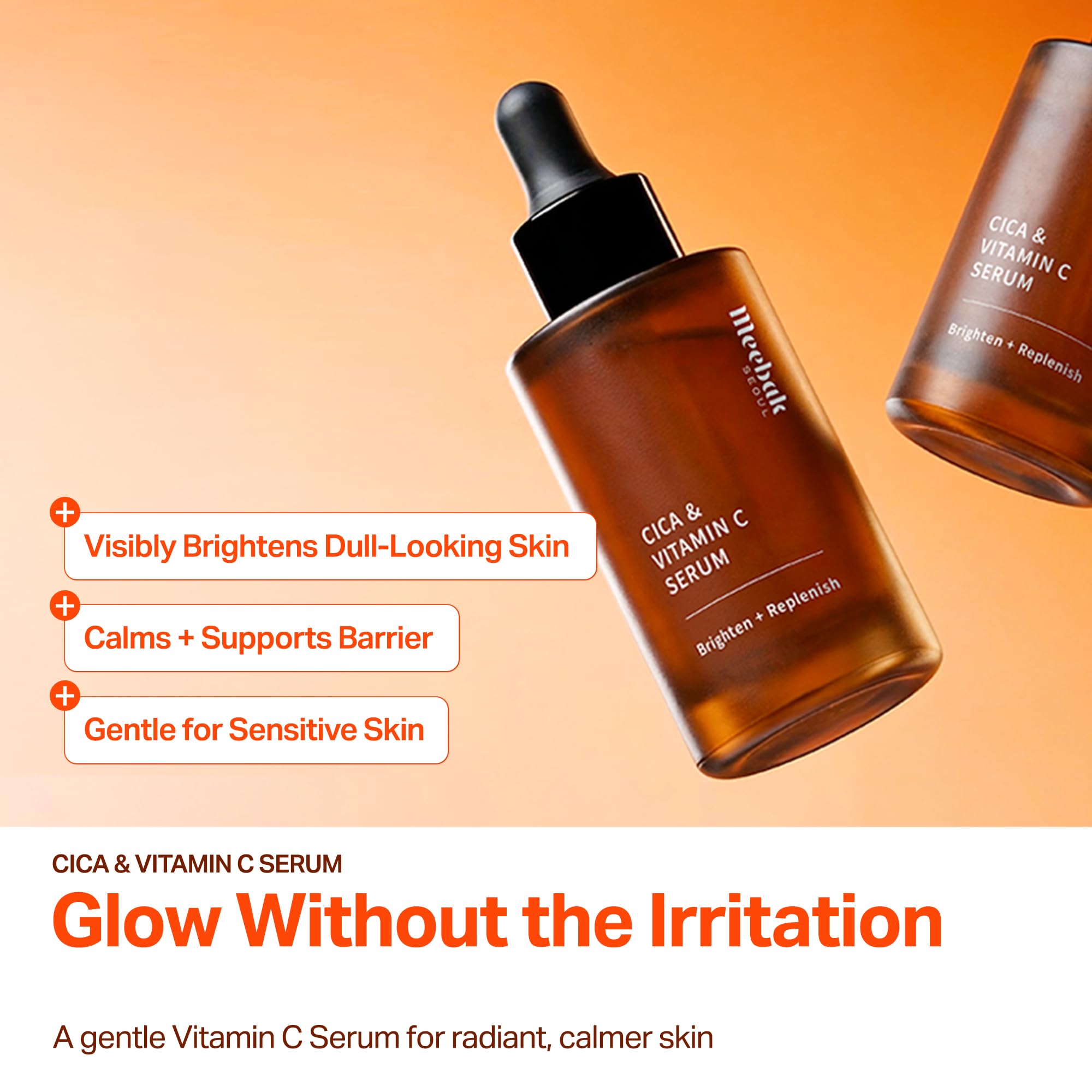 Meebak pipette dispensing serum demonstrating lightweight texture and easy application