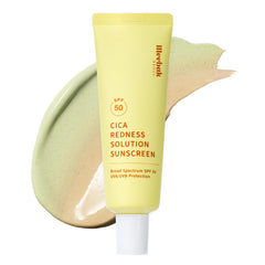 Meebak front packaging showing SPF 50 and green tint benefit