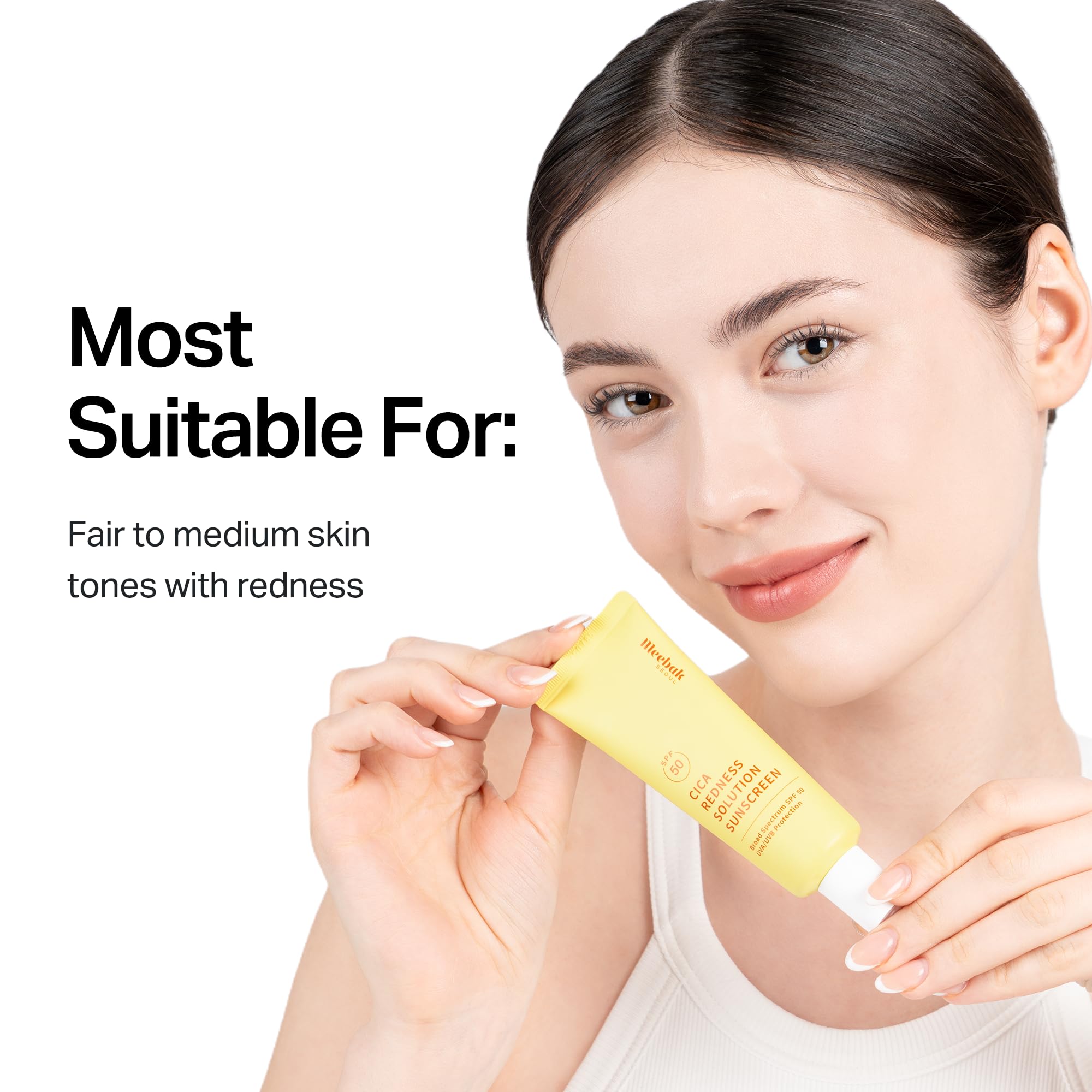 Meebak SPF50 UVB illustration emphasizing daily sun protection benefit