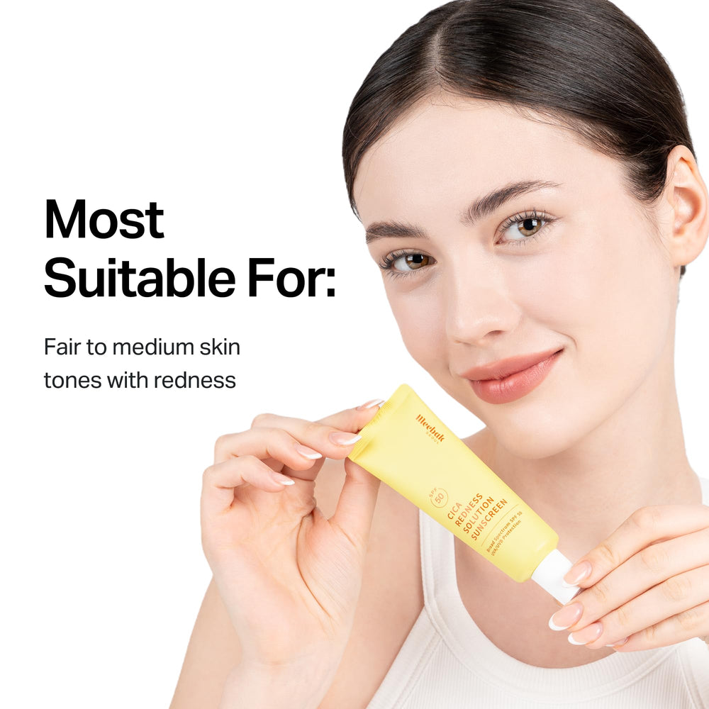 Meebak SPF50 UVB illustration emphasizing daily sun protection benefit