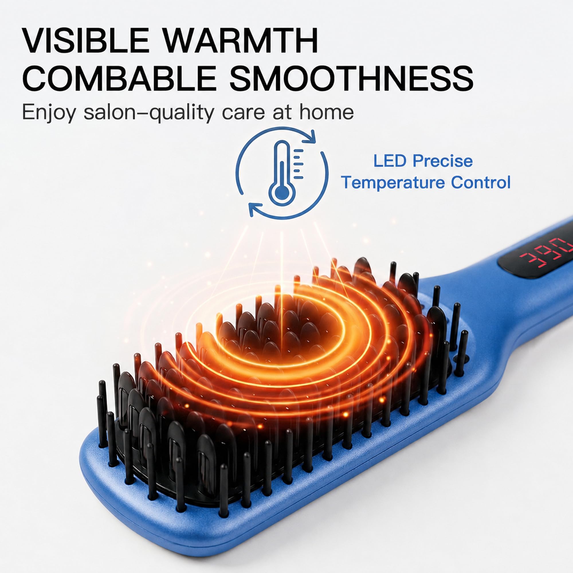 MEGAWISE anti-scald outer teeth protecting scalp while styling safely
