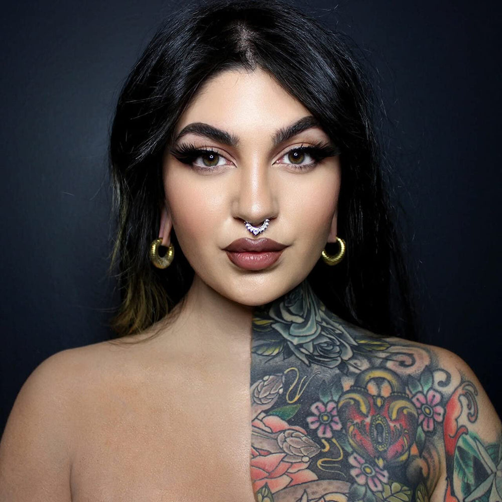 Mehron Makeup demonstrated application with sponge for even, patting coverage