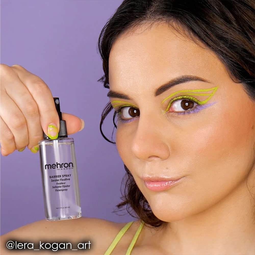 Mehron Makeup applied during cosplay to keep body paint transfer-resistant