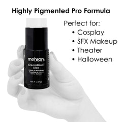 Mehron CreamBlend Stick blended edges close-up highlighting seamless finish