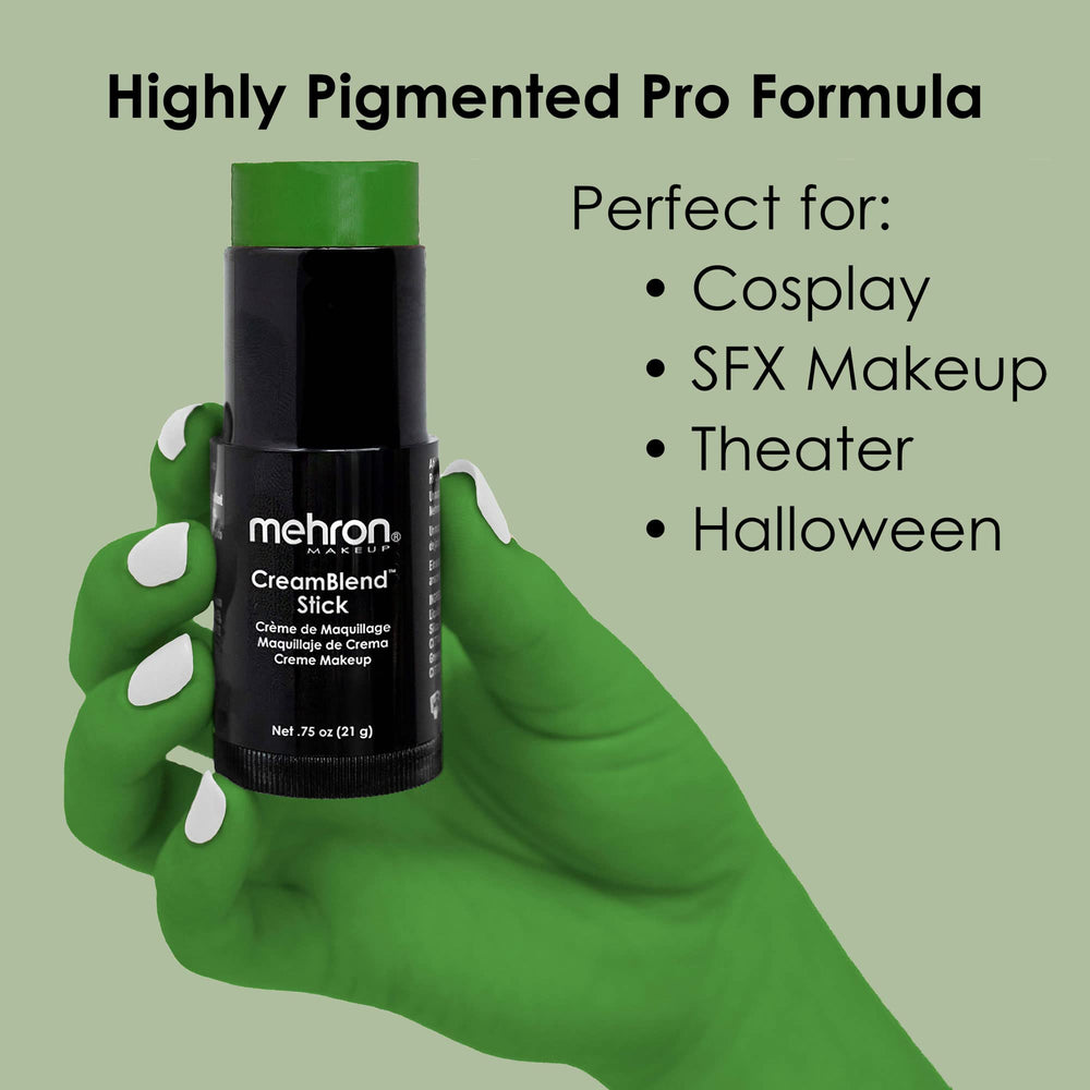 Mehron product label and instructions visible for quick reference and correct professional use