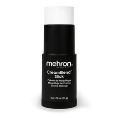 Mehron CreamBlend Stick front view showing compact white pigment