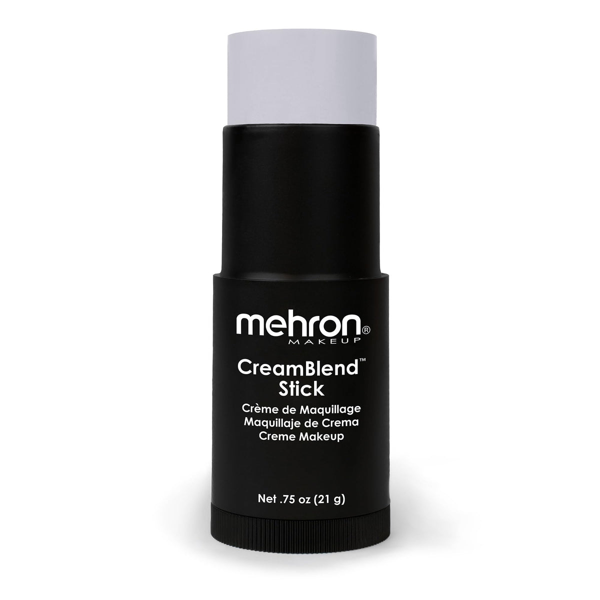 Mehron Makeup CreamBlend Stick front packaging showing brand and shade with professional finish
