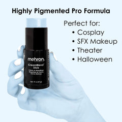 Mehron Makeup creamy pastel blue texture close-up displaying smooth blendability