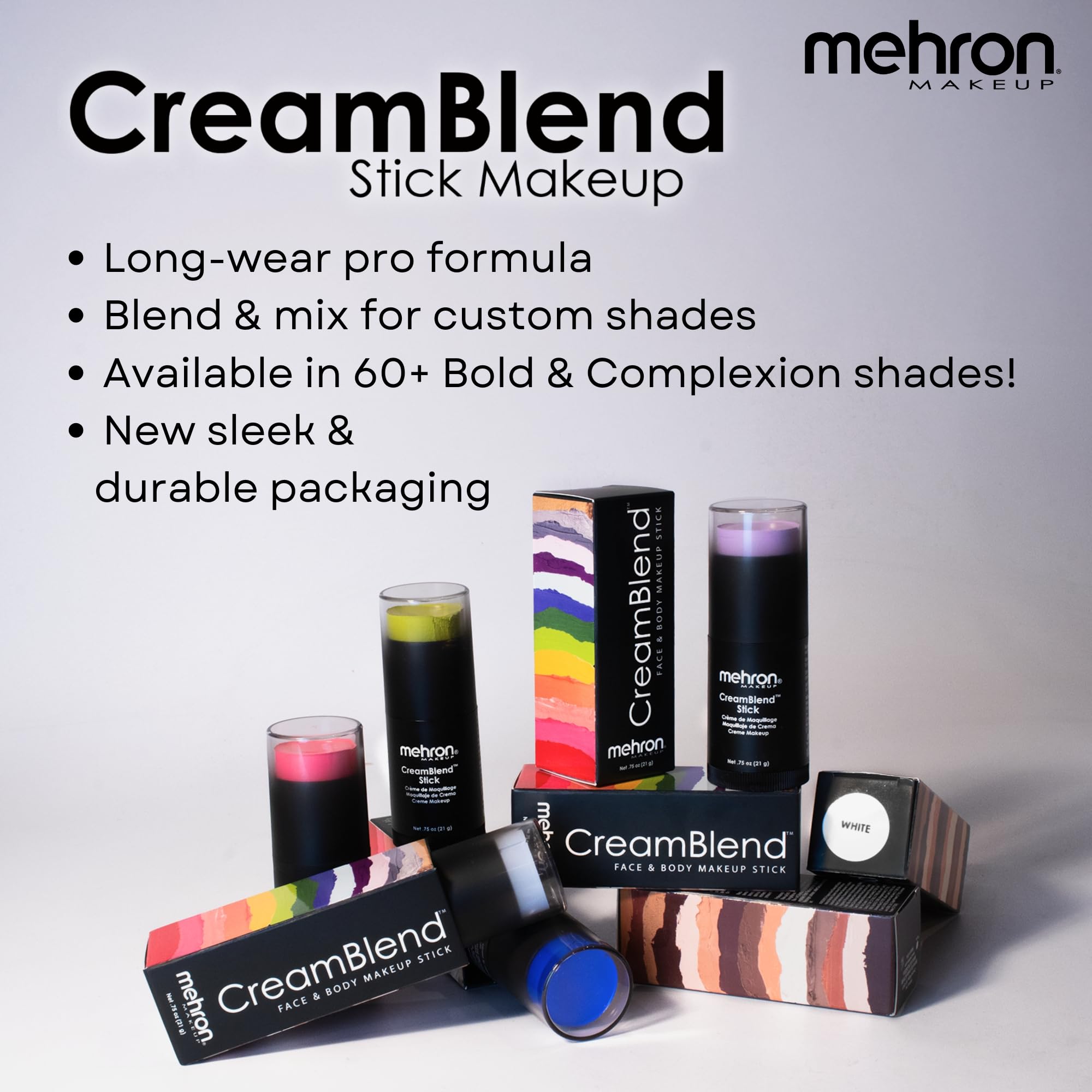 Mehron Makeup pastel blue on model cheek demonstrating on-skin color accuracy