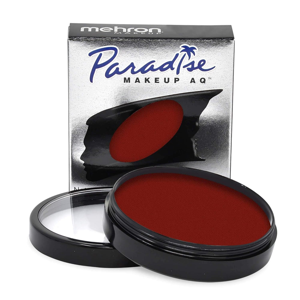 Mehron Makeup red refill pan front view showing true pigment and professional finish