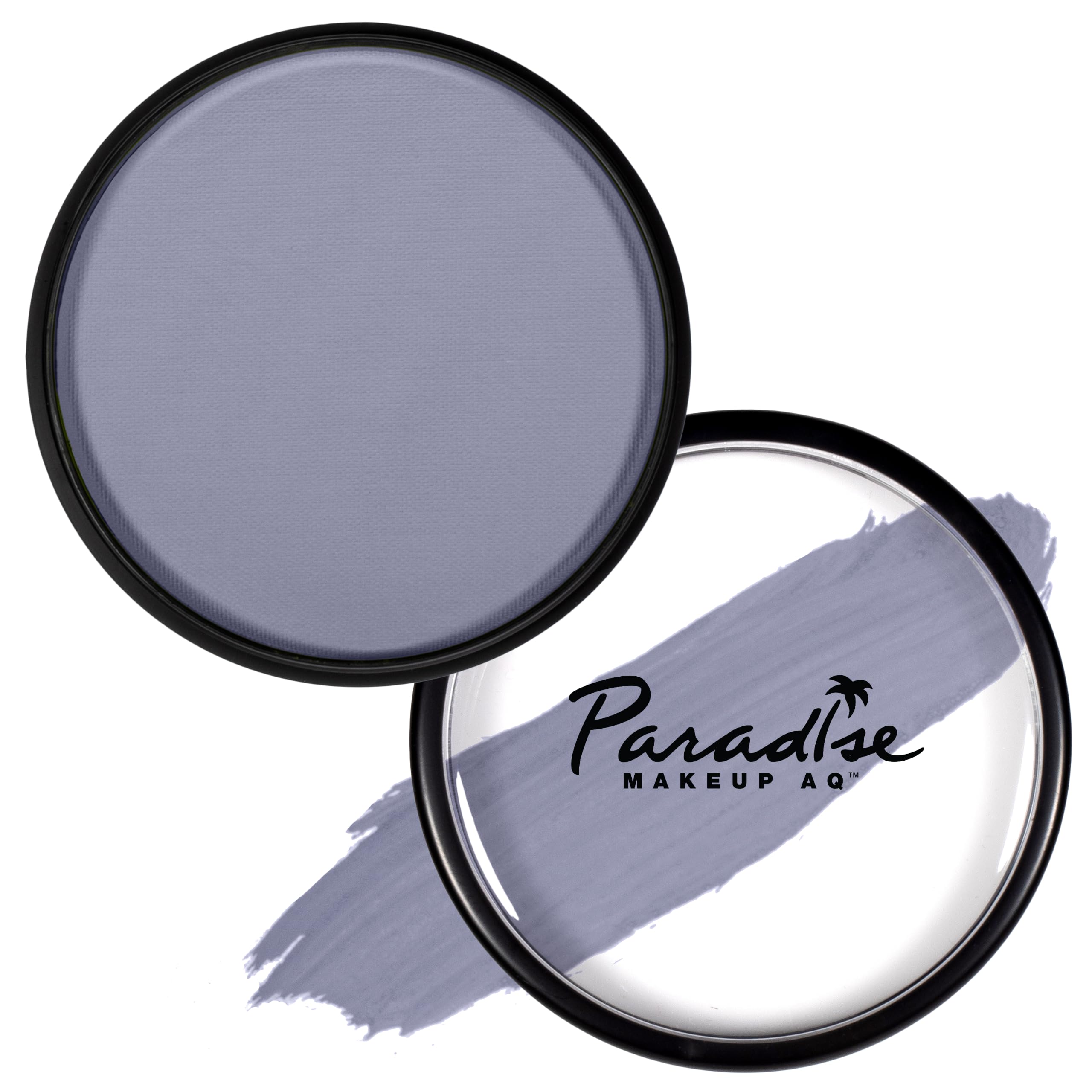 Mehron Makeup Storm Cloud front pan showing matte gray pigment and professional finish