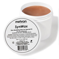 Mehron SynWax jar front view showing product and brand for professional use