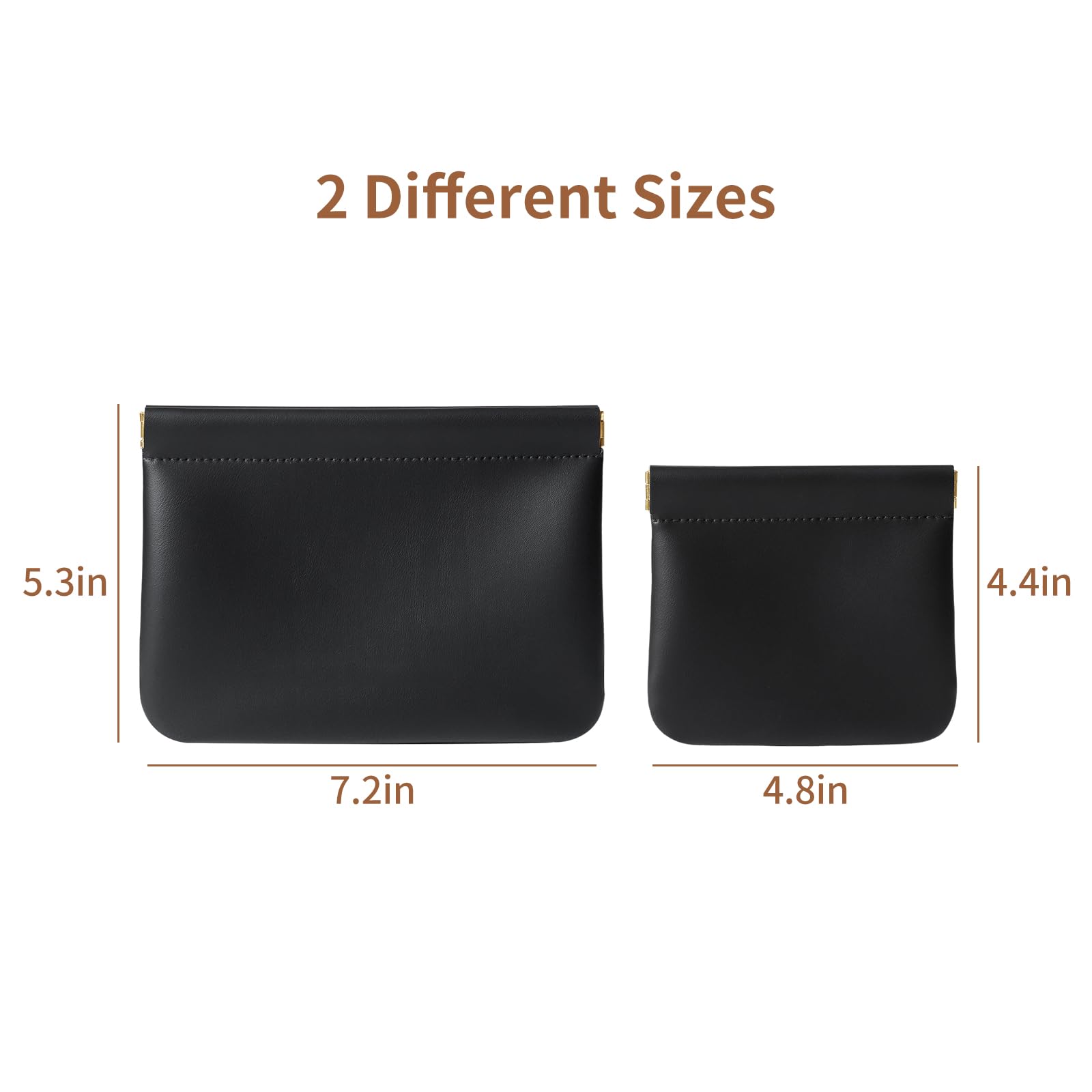 MEIBOOCH pouches inside a purse for scale, saves space