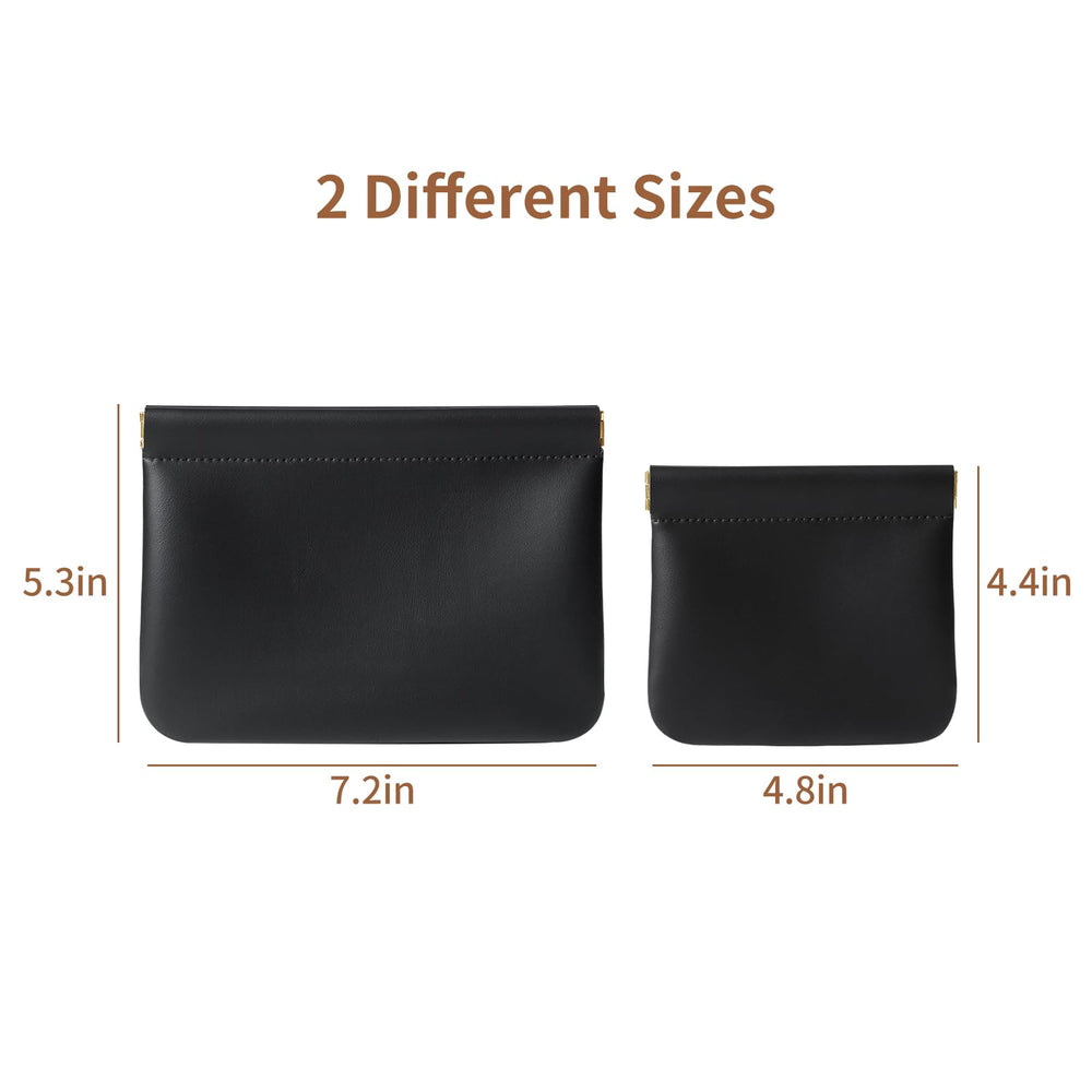 MEIBOOCH pouches inside a purse for scale, saves space
