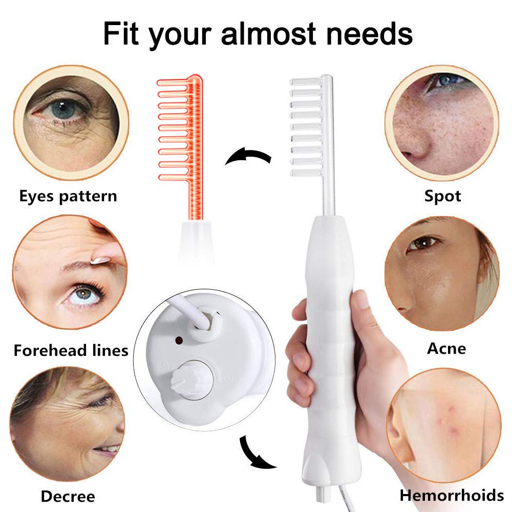 Meifuly precision tip tube in use on a cheek to target small areas and spots