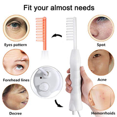 Meifuly precision tip tube in use on a cheek to target small areas and spots