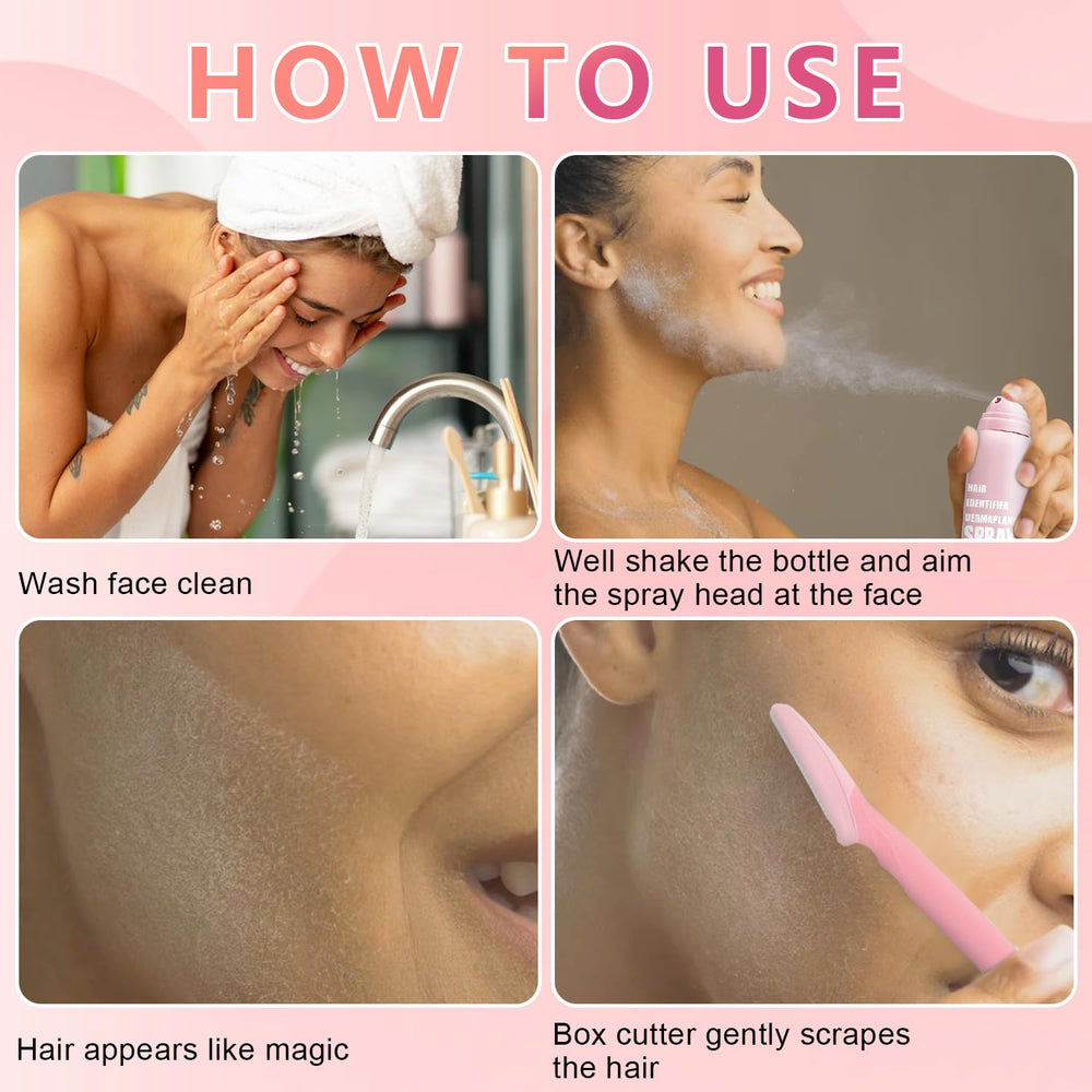 Meilury dermaplaning in use on jawline for smoother skin finish