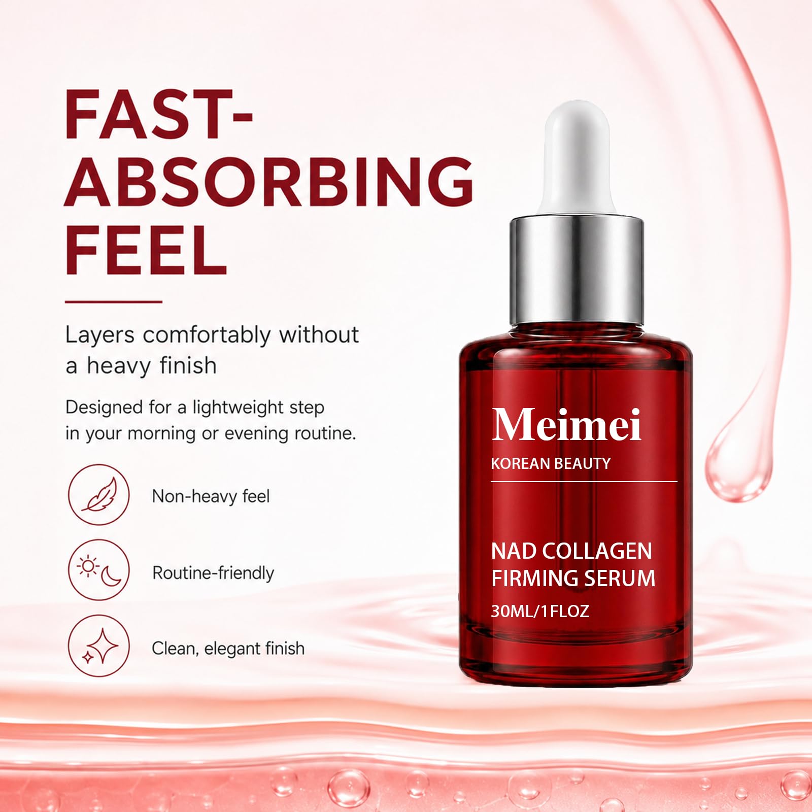 Meimei bottle next to common objects to show 1 fl oz scale and travel-friendly size