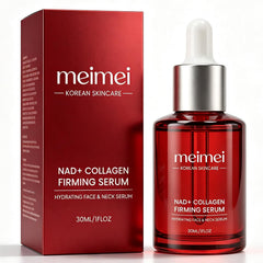Meimei Korean front packaging showing serum bottle and brand for clear identification and trust