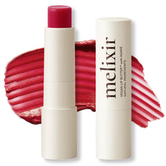 Melixir lip butter front stick showing compact travel-ready design and quick hydration
