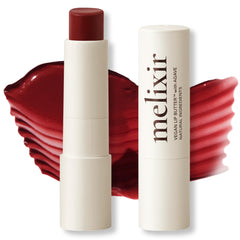 Melixir lip butter front view showing tube and shade for quick identification and appeal