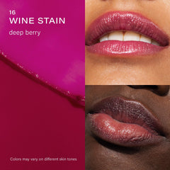 melixir lip butter texture swipe showing creamy finish and hydrating feel benefit