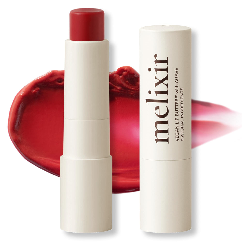 Melixir front packaging showing Red Velvet tint and compact design benefit