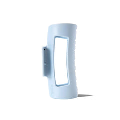 mello light blue front view showing sleek clip profile and matte finish benefiting comfortable wear