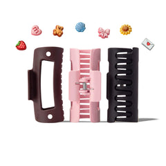 MELLO medium clip front view showing secure hold and matte finish benefit
