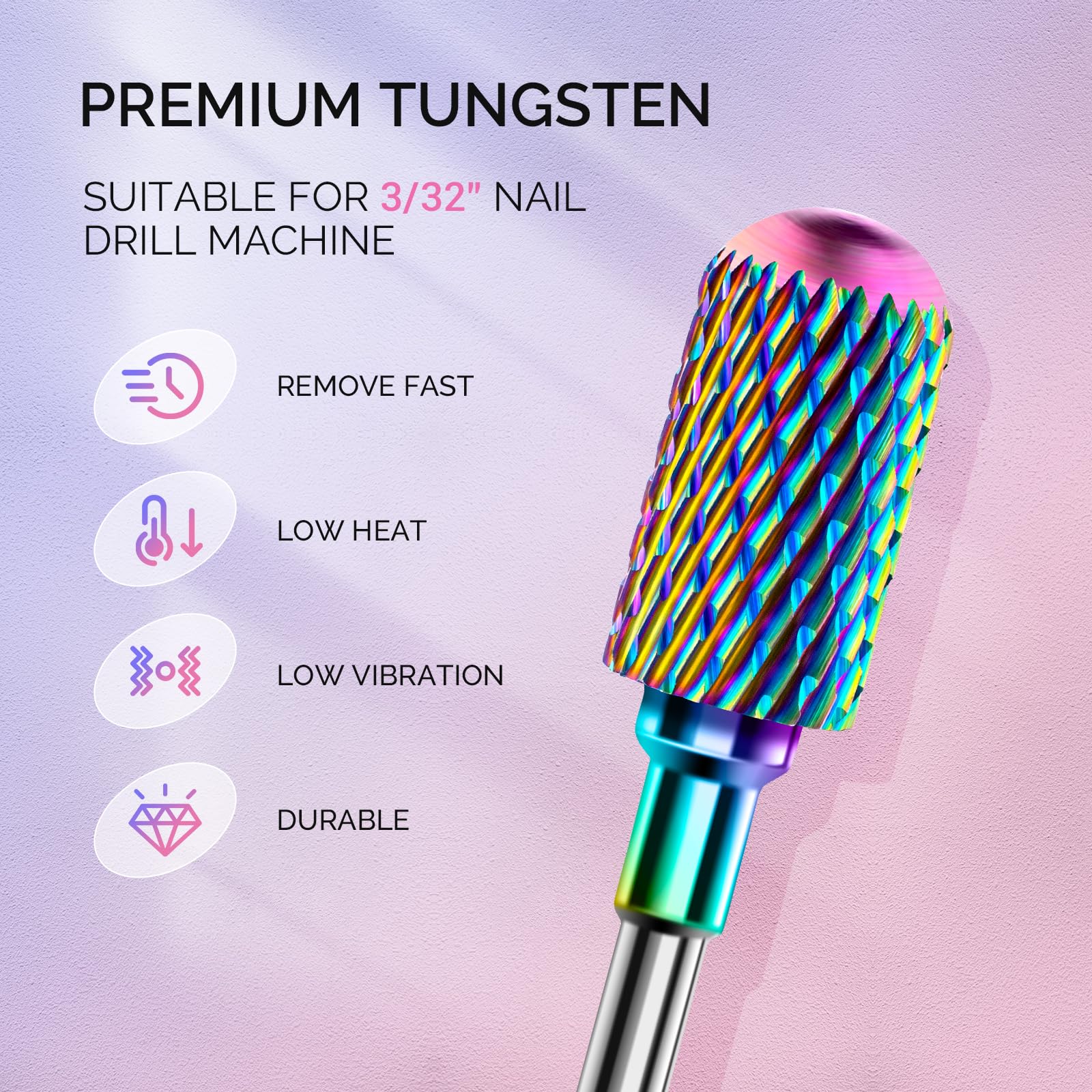 MelodySusie diamond bits close detail for precise cuticle work and gentle finishing
