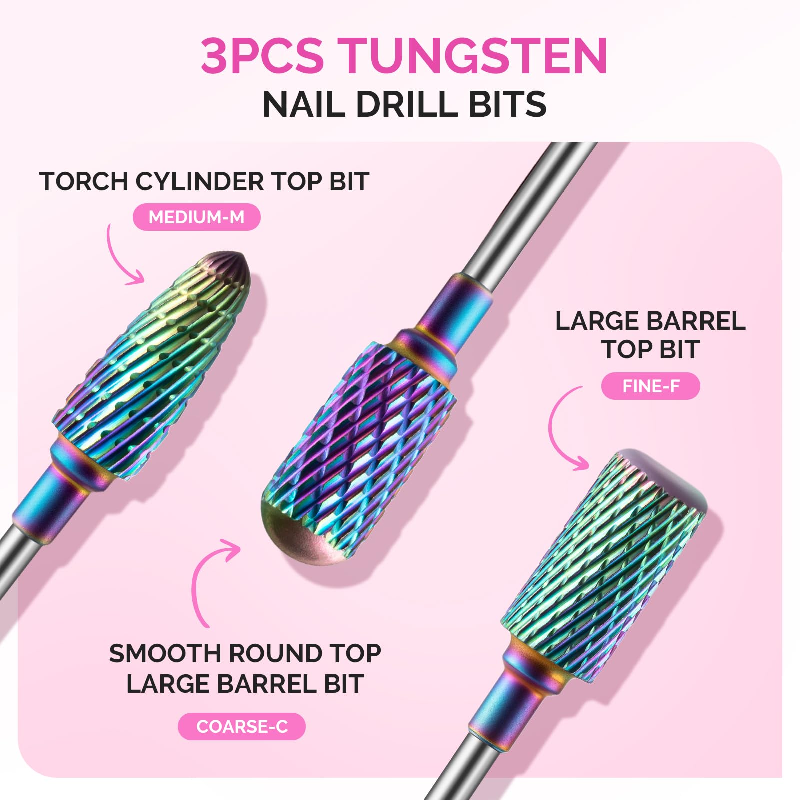 MelodySusie diamond cuticle array arranged to show precision cuticle care