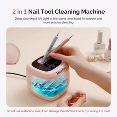 MelodySusie DL-160 with nail drill bits inside demonstrating deep-cleans tight grooves