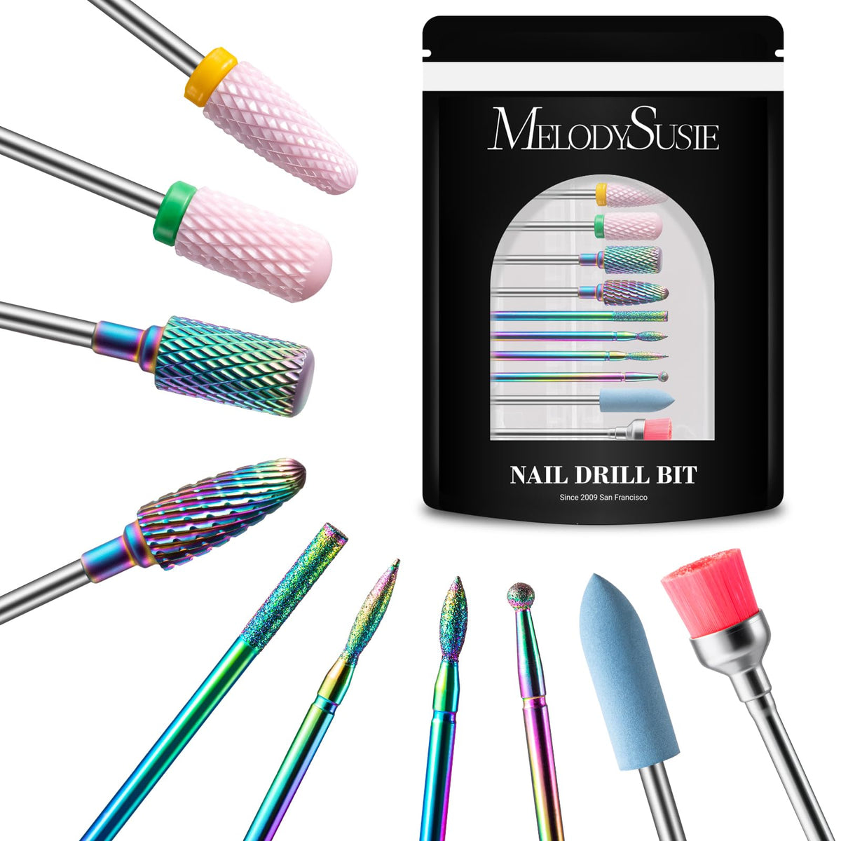 MelodySusie front packaging showing full 10-piece set and quick identification benefit