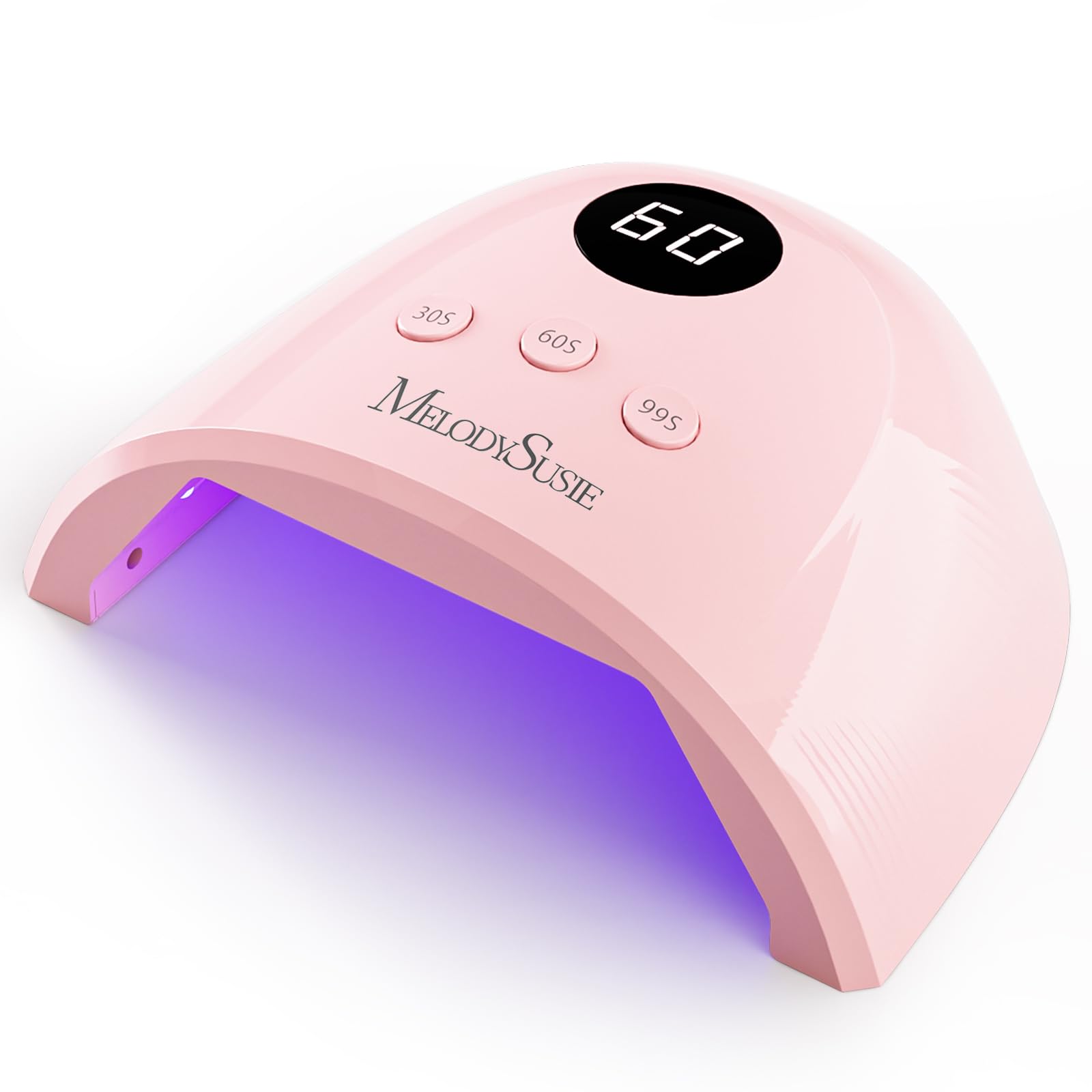 MelodySusie front view showing compact lamp and full-hand curing benefit