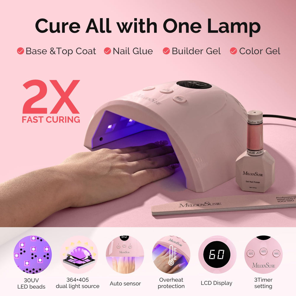 MelodySusie gel polish bottles arranged highlighting rich colors and smooth application benefit
