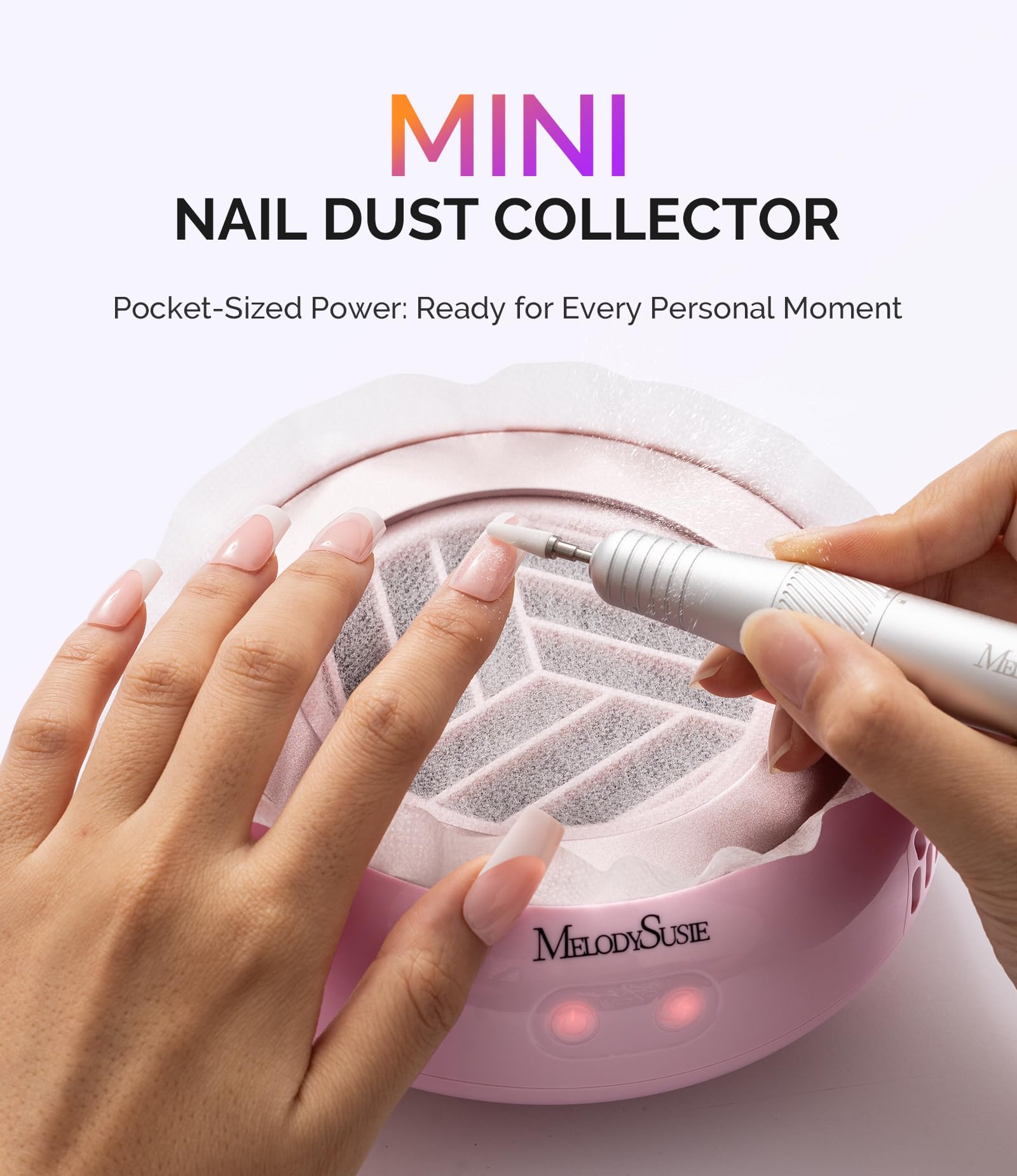 MelodySusie top control panel with touch-speed buttons for precise suction