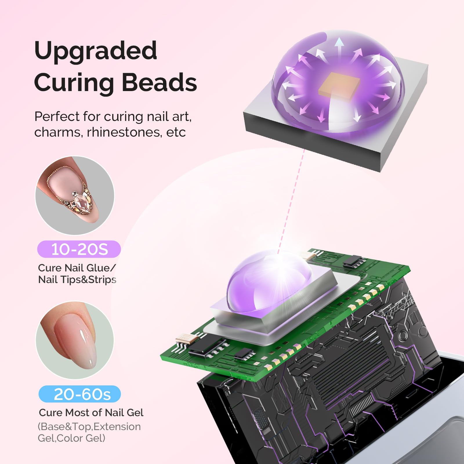 MelodySusie complete kit styled with drill and lamp for home manicure convenience