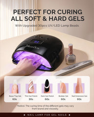 MelodySusie lamp curing full hand for quicker at-home manicure results