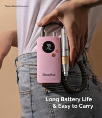 MelodySusie SC320F clipped on a waist demonstrating hands-free portability benefit