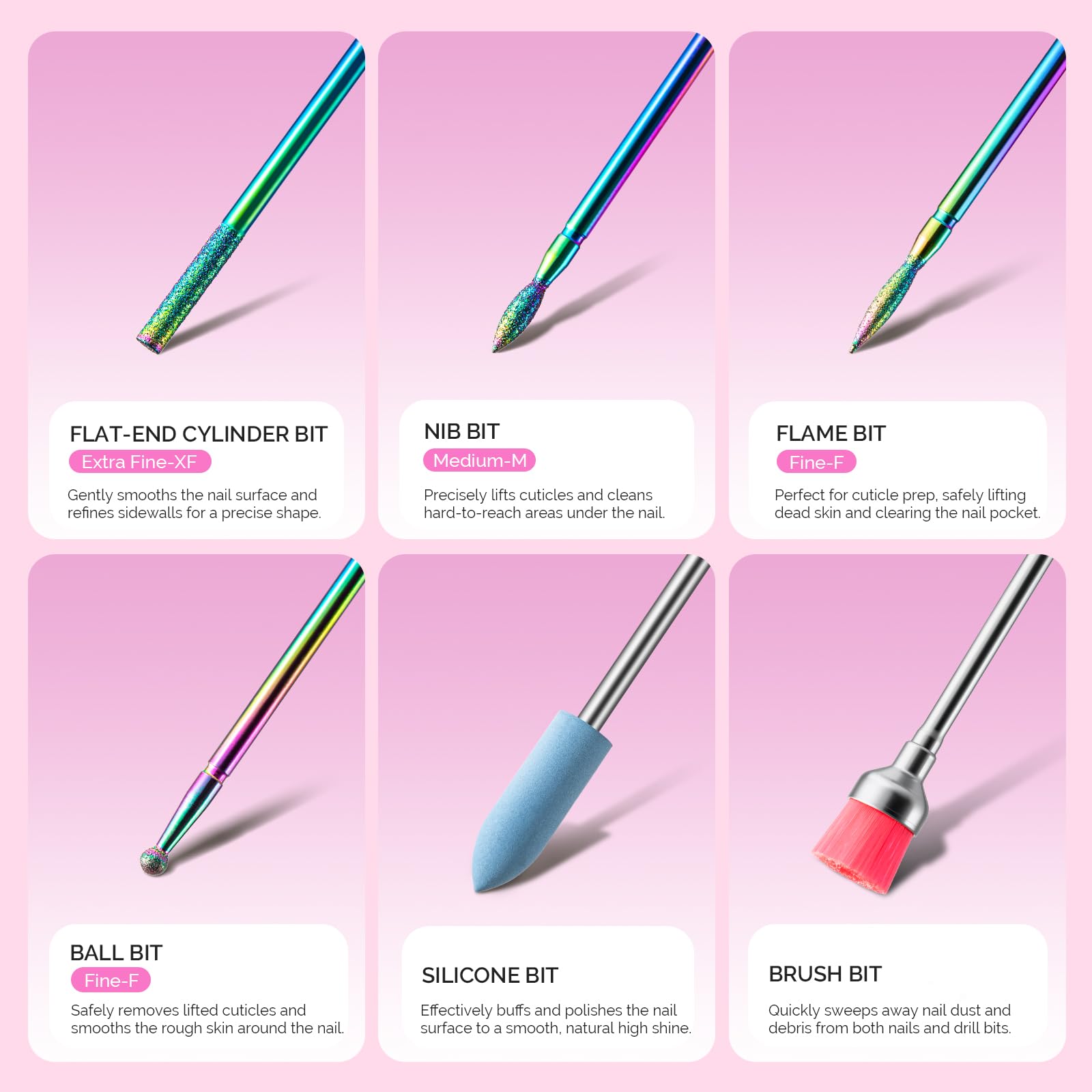 MelodySusie silicone polisher and brush highlighting glossy finish and dust-free cleanup benefit