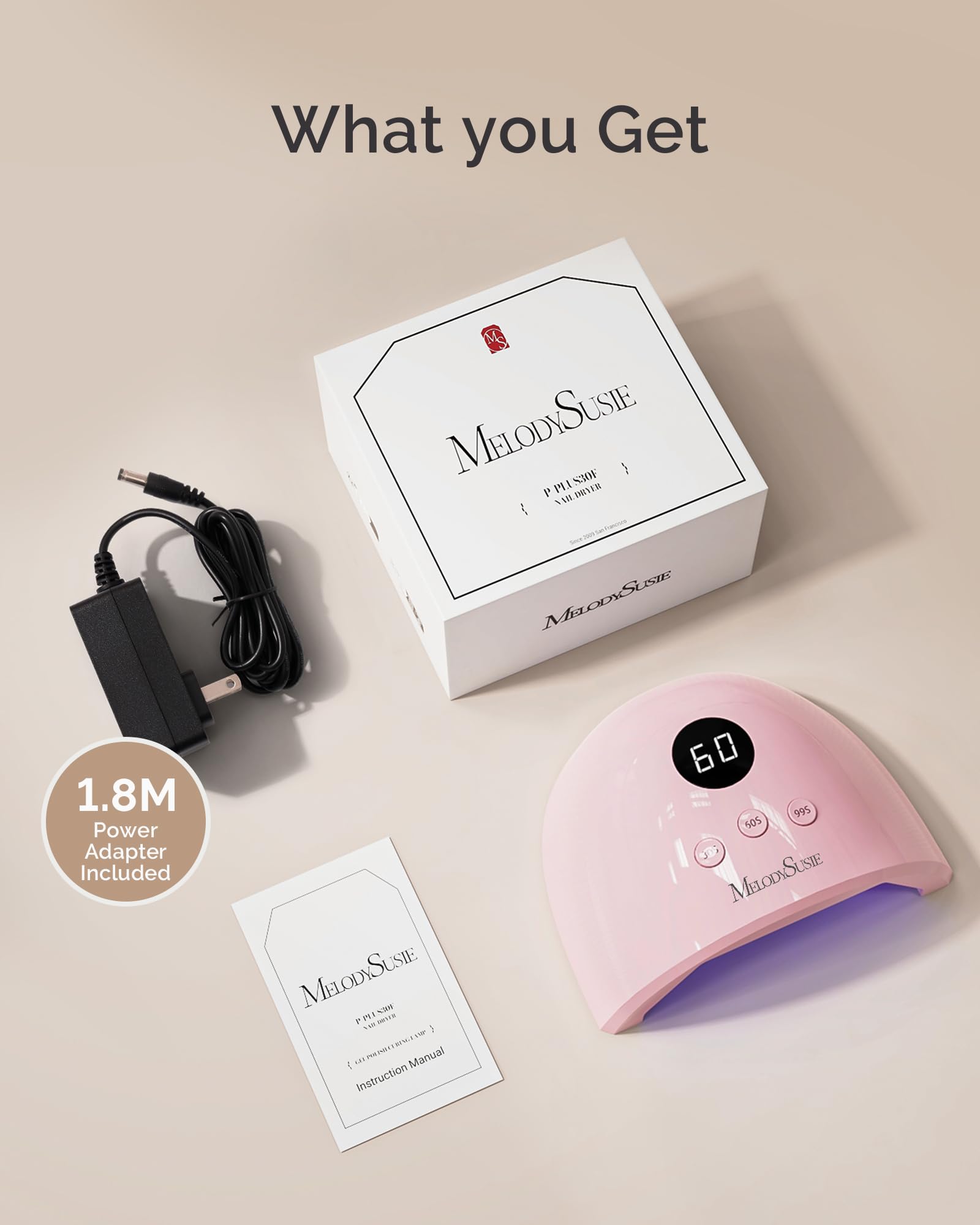 MelodySusie lamp next to a hand to show scale and portability benefit