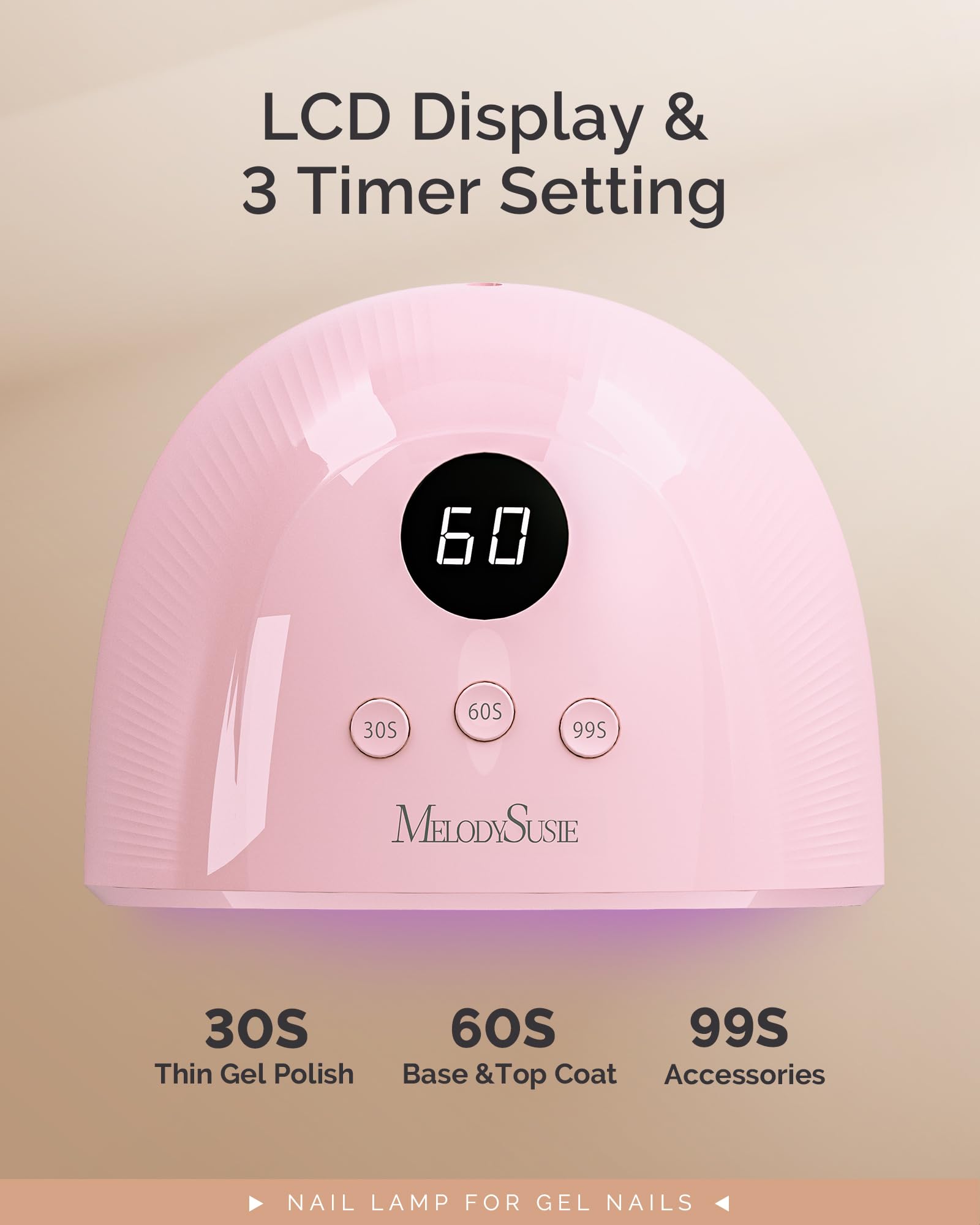 MelodySusie timer buttons close-up highlighting easy preset control benefit